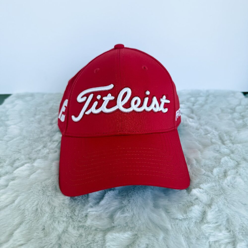 Titleist Tour Performance Golf Hat Red White Adjustable FootJoy Logo